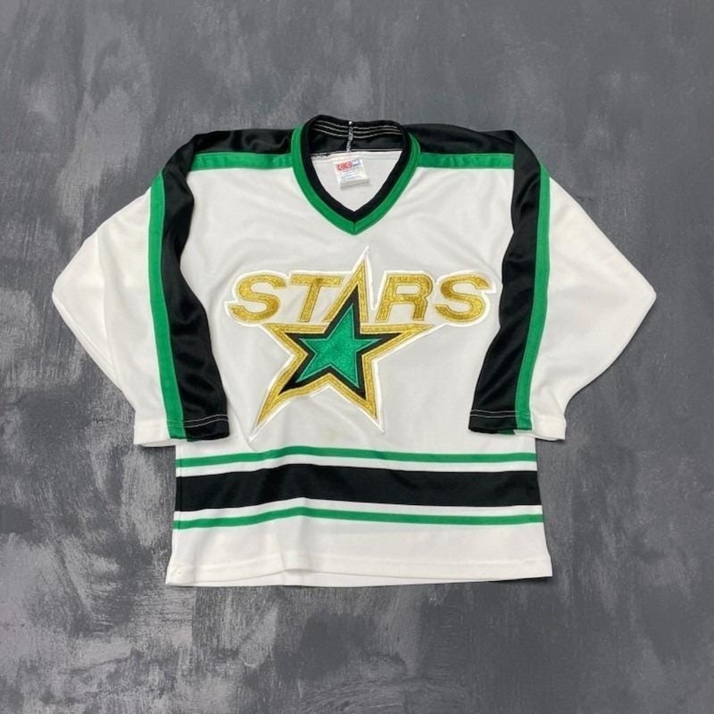 vintage CCM Dallas Stars jersey mens small white 1980s NHL Blank